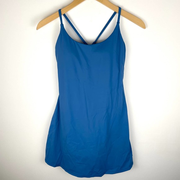Halara Everyday Cloudful Backless Workout Dress Wannabe Gloomy Blue XS New - Picture 3 of 9